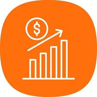 Revenue Increase Vector Icon Design