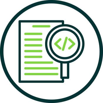 Code Review Vector Icon Design