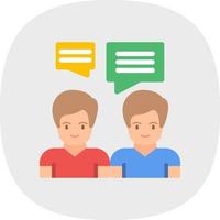 Face To Face Conversation Vector Icon Design