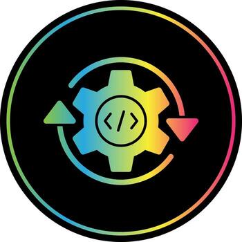 diseño de icono de vector de integración continua