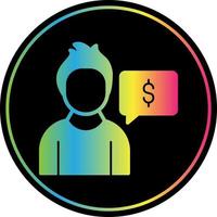 diseño de icono de vector de asesor financiero masculino