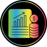 Financial Database Vector Icon Design