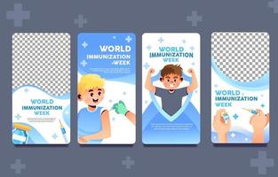 World Immunization Week Public Service Activism vector