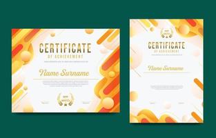 Orange Gradient Graduation Certificate Template vector