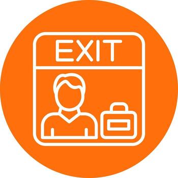 diseño de icono de vector de entrevista de salida