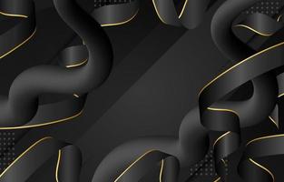 Black Abstract Gradient 3D Effect Background vector