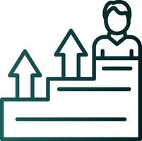 diseño de icono de vector de crecimiento de carrera