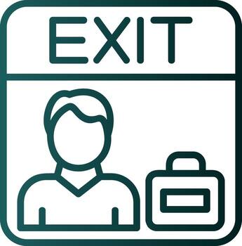 diseño de icono de vector de entrevista de salida