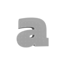 drahtgitter-texteffekt buchstabe a. 3D-Rendering png