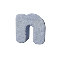 schnee texteffekt buchstabe n. 3D-Rendering png