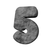 stone text effect number 5. 3d render png
