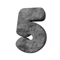 stone text effect number 5. 3d render png