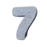 snow text effect number 7. 3d render png