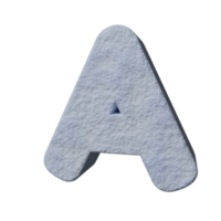 schnee texteffekt buchstabe a. 3D-Rendering png