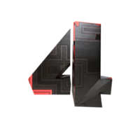 Sci-Fi-Texteffekt Nummer 4. 3D-Rendering png