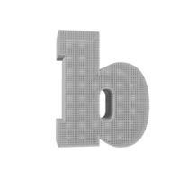 Drahtgitter-Texteffekt Buchstabe b. 3D-Rendering png