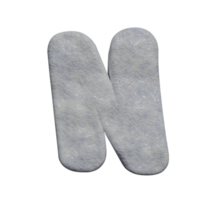 neve testo effetto lettera n. 3d rendere png