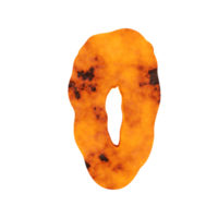 lava text effect number 0. 3d render png