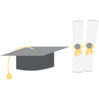 graduation hat with diploma certificate roll png