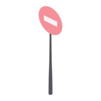 isometrisk trafik tecken förbjuden korsning 3d universell scenary samling uppsättning png
