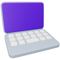 Laptop 3d rendering isometric icon. png