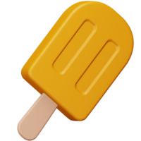 Mango-Eis am Stiel 3D-Rendering isometrisches Symbol. png