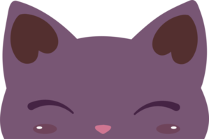chat coeur mignon coloré furtivement png