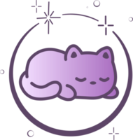 Cute Cat Kitten Kitty in Space Galaxy png