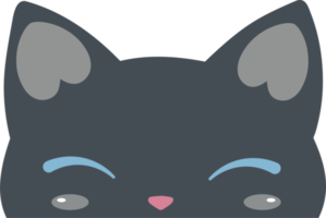 chat coeur mignon coloré furtivement png