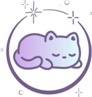 Cute Cat Kitten Kitty in Space Galaxy png