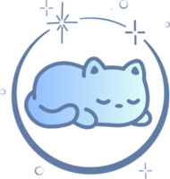 Cute Cat Kitten Kitty in Space Galaxy png