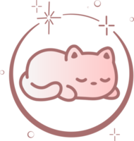 Cute Cat Kitten Kitty in Space Galaxy png