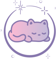 Cute Cat Kitten Kitty in Space Galaxy png