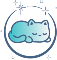 Cute Cat Kitten Kitty in Space Galaxy png