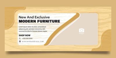 Furniture web banner vector