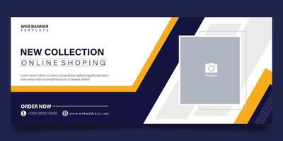 Web banner for new collection vector