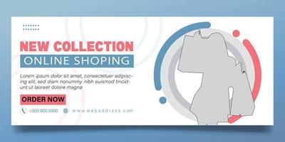 Web banner for new collection vector