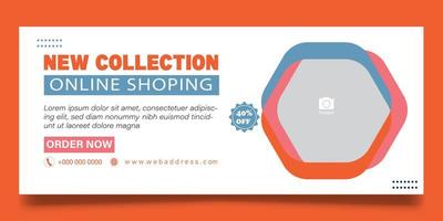 Web banner for new collection vector