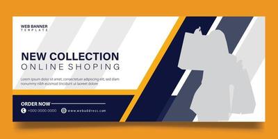 Web banner for new collection vector