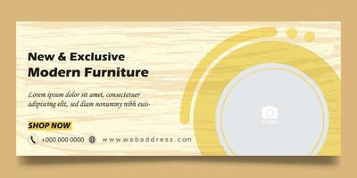 Furniture web banner vector