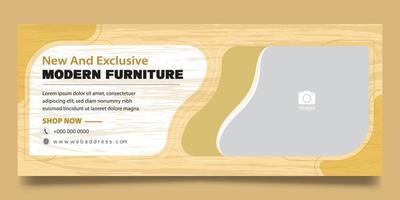Furniture web banner vector
