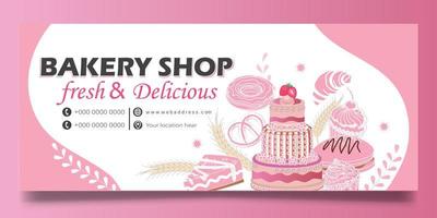 Bakery web banner vector