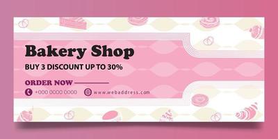 Bakery web banner vector