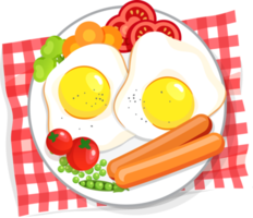 Breakfast delicious bread eggs png