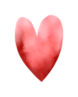 coeur aquarelle rouge png