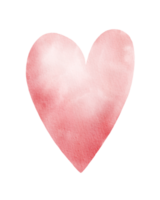 coração aquarela rosa png