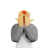 Face covering pose png