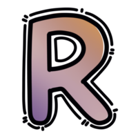 r lettre de l'alphabet png