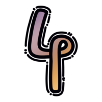 4 number, Alphabet letter png