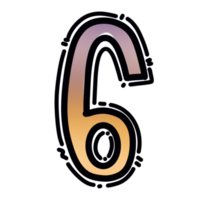 6 numero, alfabeto lettera png